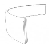 Zoccolini flessibili per pareti curve o colonne
